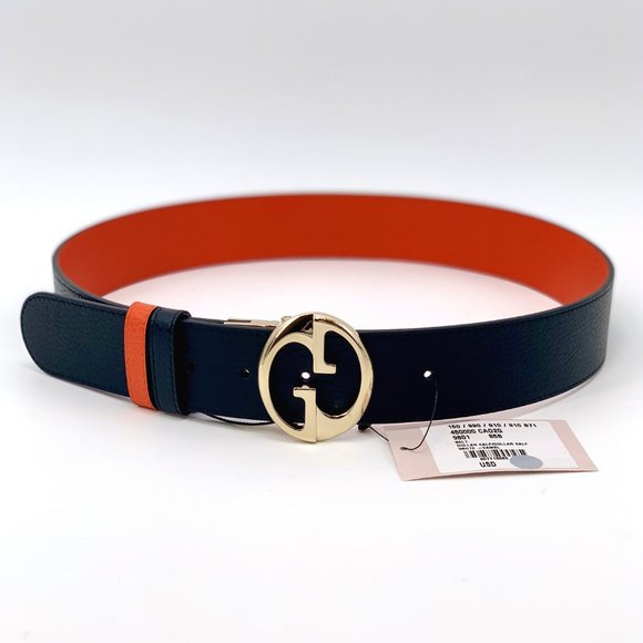 ⚡️SOLD! NWT GUCCI GG Black Orange Reversible Belt - Picture 2 of 8